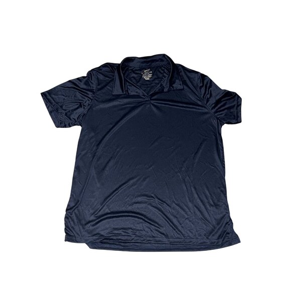 UltraClub Cool & Dry Navy Polo Shirt 2X  Ladies 100% Polyester - Picture 2 of 5